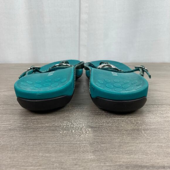 Vionic Teal Blue Snakeskin Karina Sandal Sz.9 - Picture 6 of 10
